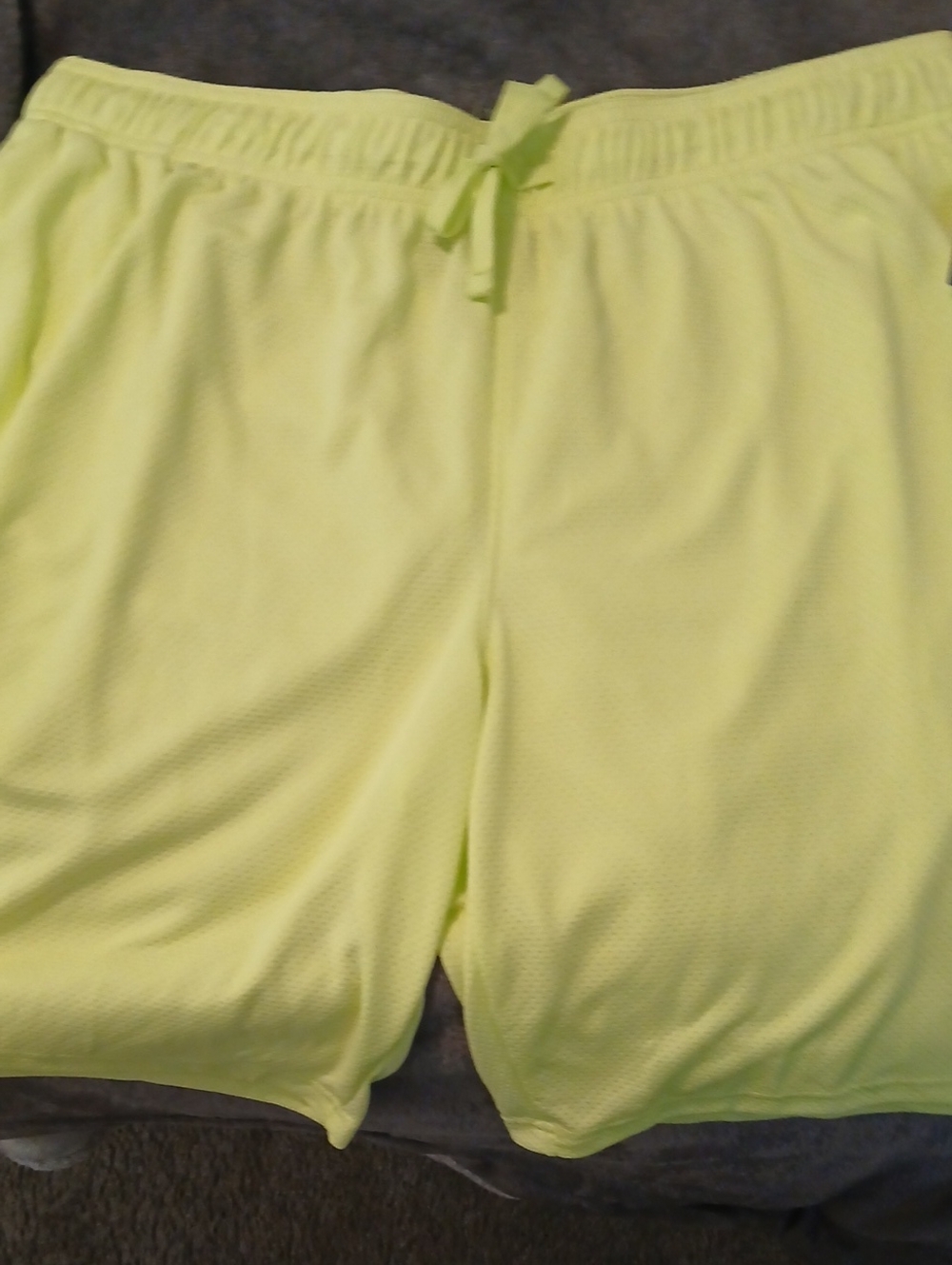 Athletic Works Bright Yellow Mesh Athletic Shorts